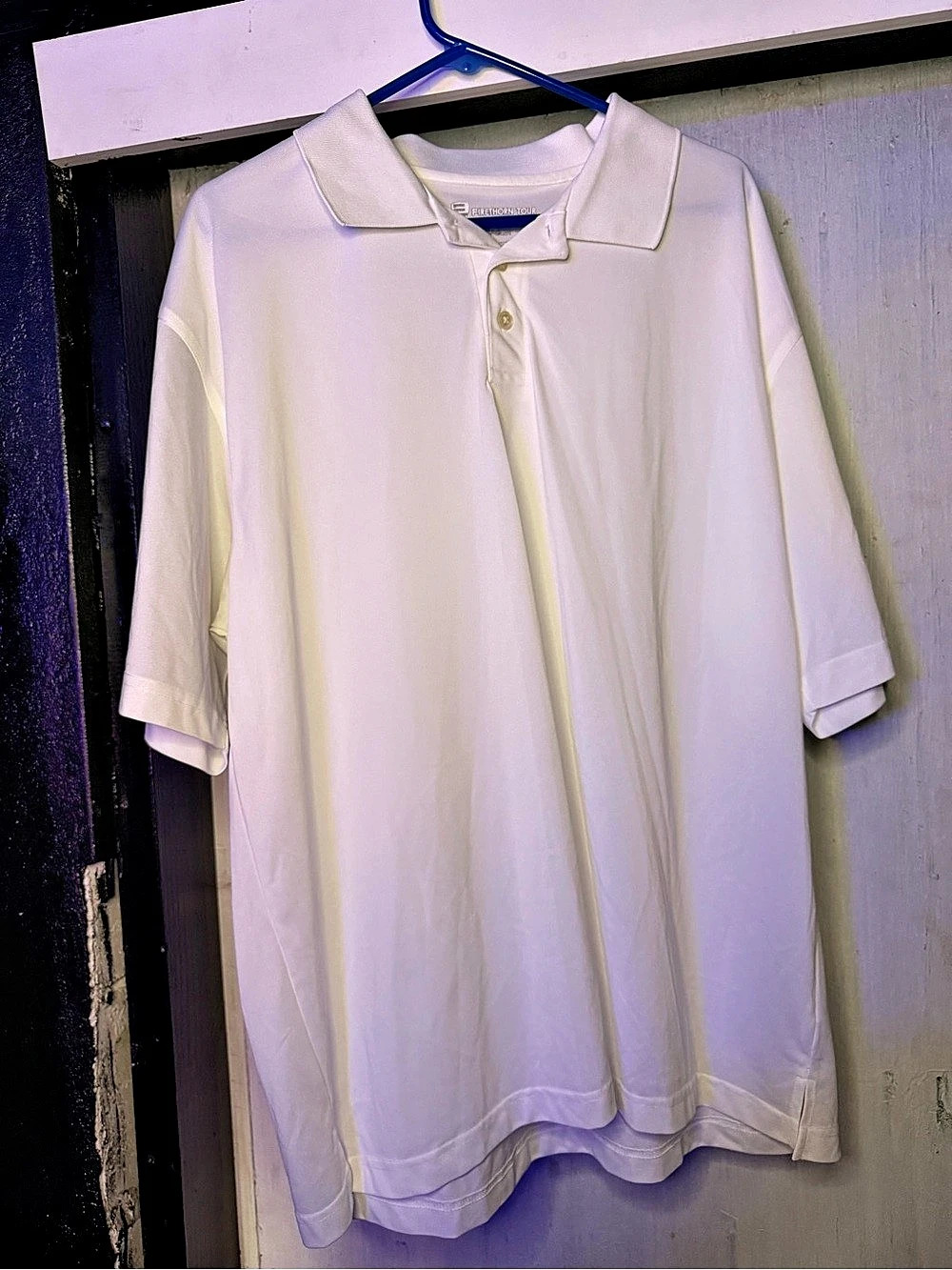Firehorn Tour Men's Polo Shirt in White XXL Like New